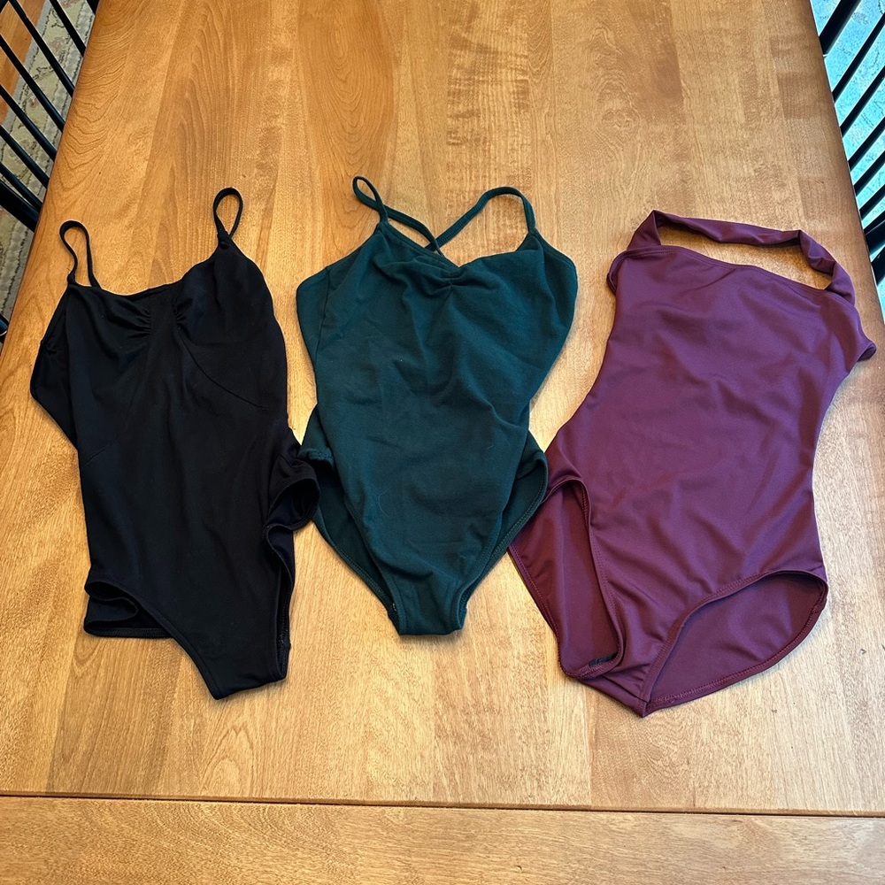 Bundle of 3 Capezio leotards & ballet skirt
